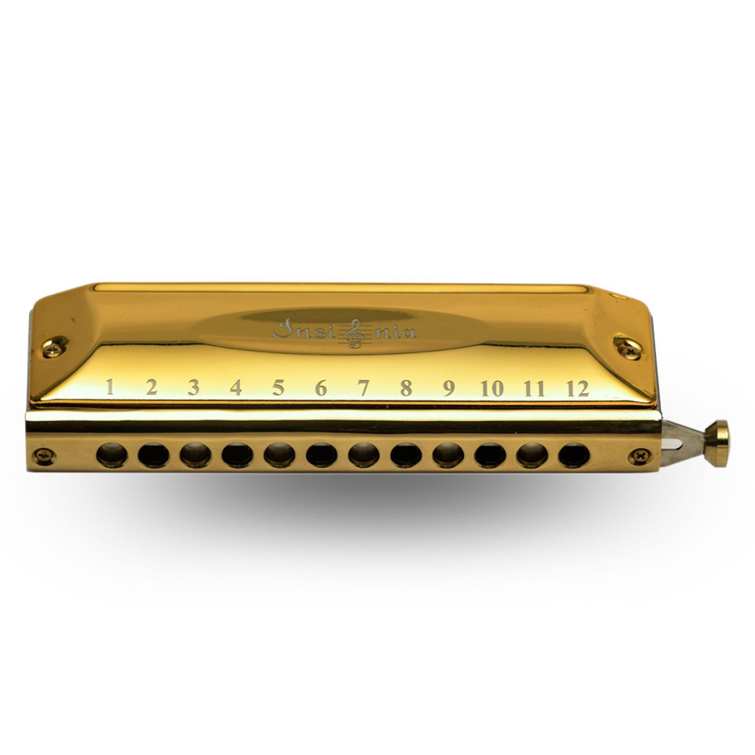 Buy Insignia Chromatic Harmonica, 12 Hole Gold Plated Online Supraa